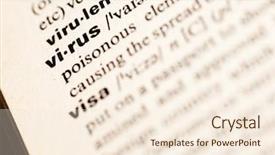  Presentation with nano medicine - PPT theme with nano medicine - virus definition background and a cream colored foreground