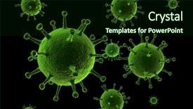  Presentation with nano - Beautiful PPT theme featuring nano medicine - virus backdrop and a wine colored foreground