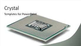  Presentation with nano technology - Colorful theme enhanced with nano technology - computer processor isolated on white backdrop and a white colored foreground