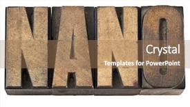  Presentation with nano - Colorful presentation enhanced with nano-word-one-billionth-prefix backdrop and a coral colored foreground