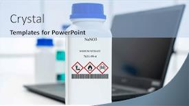  Presentation with packaging plastic - Presentation theme enhanced with nano3-sodium-nitrate-cas-7631 background and a light blue colored foreground