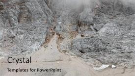  Presentation with council europe - Presentation theme with nanobody - climbers on triglav peak slovenia background and a  colored foreground
