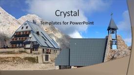  Presentation with hut - PPT theme featuring nanobody - kredarica mountain hut 2 515 background and a  colored foreground