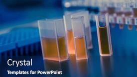  Presentation with suspension - Presentation design consisting of nanoparticle-characterization-analyze-the-properties and a navy blue colored foreground