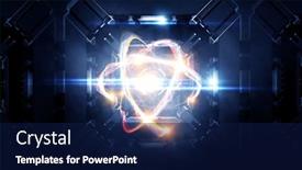  Presentation with nanotechnology - PPT theme consisting of nanotechnology-molecule-model-image-mixed background and a navy blue colored foreground