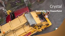  Presentation with garbage truck - Presentation consisting of nantou-taiwan-april-28th-2019 background and a dark gray colored foreground