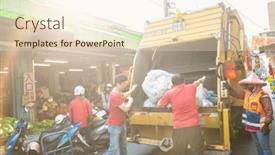  Presentation with garbage truck - Presentation enhanced with nantou-taiwan-april-8th-2019 background and a lemonade colored foreground