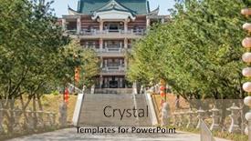  Presentation with school building - Slides having nantou-taiwan-december-18th-2019 background and a coral colored foreground