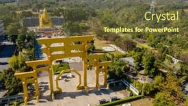 Presentation with school building - Amazing presentation theme having nantou-taiwan-december-18th-2019 backdrop and a tawny brown colored foreground