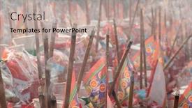  Presentation with taoism - Presentation theme featuring nantou-taiwan-december-21th-2019 background and a coral colored foreground