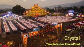  Presentation with taoism - Presentation theme consisting of nantou-taiwan-december-21th-2019 background and a tawny brown colored foreground