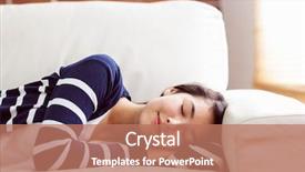  Presentation with living room - Audience pleasing slide set consisting of nap - asian woman napping backdrop and a coral colored foreground