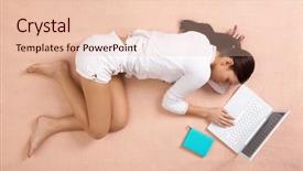  Presentation with peaceful - Slide deck consisting of  background and a  colored foreground