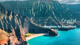  Presentation with kauai hawaii - Amazing presentation theme having napali-coast-on-kauai-north backdrop and a ocean colored foreground