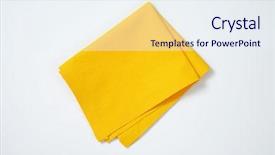  Presentation with napkin - Cool new slides with napkin - yellow place mat on white backdrop and a sky blue colored foreground
