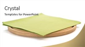  Presentation with cutting board - Slides featuring napkin and cutting board background and a white colored foreground