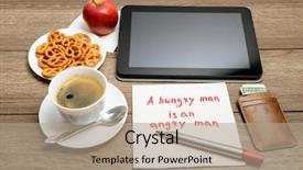  Presentation with proverb - Amazing slide deck having napkin handwriting message proverb backdrop and a coral colored foreground