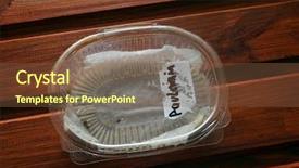  Presentation with seeds of faith - PPT theme with napkin in a plastic box background and a tawny brown colored foreground