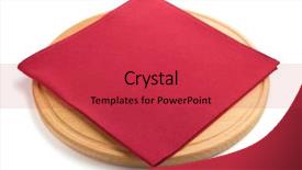  Presentation with napkin - Cool new slide set with napkin isolated on white backdrop and a red colored foreground