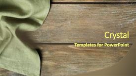  Presentation with table napkin - Slide set consisting of napkin on wooden table background and a coral colored foreground