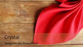  Presentation with table napkin - Beautiful slides featuring napkin on wooden table backdrop and a coral colored foreground