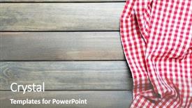  Presentation with table napkin - Colorful slide deck enhanced with napkin on wooden table backdrop and a gray colored foreground