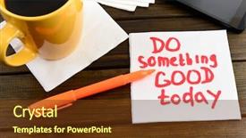  Presentation with today - Audience pleasing theme consisting of napkin sketch do good today backdrop and a tawny brown colored foreground