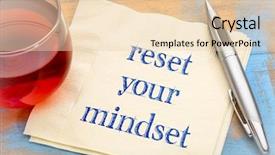 Presentation with mindset - Slide set enhanced with napkin with a cup background and a lemonade colored foreground