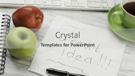  Presentation with napkin - Cool new slides with napkin with message on workplace mixed media backdrop and a light gray colored foreground