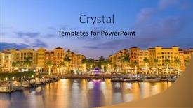  Presentation with florida - Presentation theme having naples-florida-usa-downtown-cityscape background and a light blue colored foreground