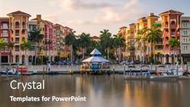  Presentation with florida - Cool new presentation theme with naples-florida-usa-downtown-cityscape backdrop and a tawny brown colored foreground