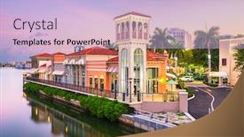  Presentation with florida - Cool new theme with naples-florida-usa-downtown-cityscape backdrop and a light blue colored foreground