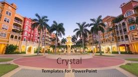  Presentation with florida - Audience pleasing presentation theme consisting of naples-florida-usa-town-skyline backdrop and a coral colored foreground