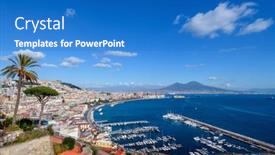  Presentation with skyline - Slides with naples-italy-aerial-skyline background and a  colored foreground