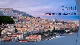  Presentation with gulf war illness - Presentation theme having naples-italy-along-the-gulf background and a light blue colored foreground