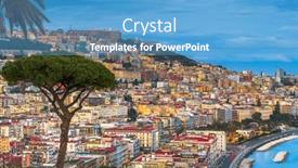  Presentation with dusk - Presentation theme having naples-italy-along-the-gulf background and a  colored foreground