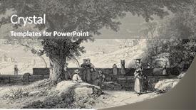  Presentation with scenery - Amazing presentation theme having naples surroundings scenery italy create backdrop and a gray colored foreground