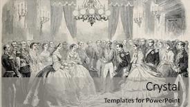  Presentation with journal - Amazing slide set having napoleon - french emperor and empress meeting backdrop and a light gray colored foreground