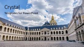  Presentation with paris france - Audience pleasing presentation theme consisting of napoleon - hotel national des invalides backdrop and a light blue colored foreground