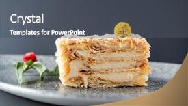  Presentation with food truck cake ice cream - Cool new presentation theme with napoleon cake with vanilla cream backdrop and a dark gray colored foreground