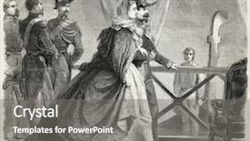  Presentation with feast - Amazing PPT theme having napoleon iii and empress eugenie backdrop and a gray colored foreground