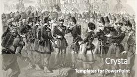  Presentation with soldiers - Cool new theme with napoleon iii surrounded by french backdrop and a gray colored foreground