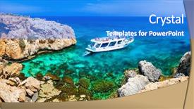  Presentation with rocks formation - Slide set having napza - amazing sea and rocks formation background and a cobalt blue colored foreground