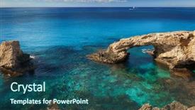  Presentation with napa - Cool new theme with napza - beautiful natural rock arch near backdrop and a ocean colored foreground