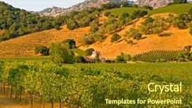  Presentation with napa - Beautiful presentation theme featuring napza - napa valley vineyard in california backdrop and a tawny brown colored foreground