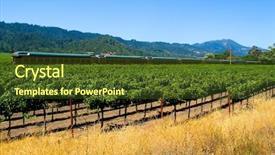  Presentation with napa - Colorful presentation enhanced with napza - tourist train in napa valley backdrop and a tawny brown colored foreground