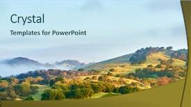  Presentation with vineyards - PPT theme having napza - vineyards landscape in california usa background and a sky blue colored foreground