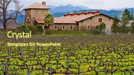  Presentation with napa - Amazing PPT layouts having napza - winery in napa valley backdrop and a tawny brown colored foreground