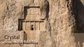  Presentation with persia - Presentation enhanced with naqsh-e rustam an ancient background and a coral colored foreground