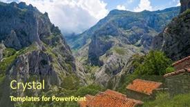  Presentation with spain - Audience pleasing slides consisting of naranjo-de-bulnes-peak-urriellu backdrop and a tawny brown colored foreground